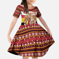 Personalized Belgium Kid Short Sleeve Dress Saint Nicholas With Patterns Xmas - Wonder Print Shop