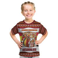 Personalized Belgium Kid T Shirt Saint Nicholas With Patterns Xmas - Wonder Print Shop