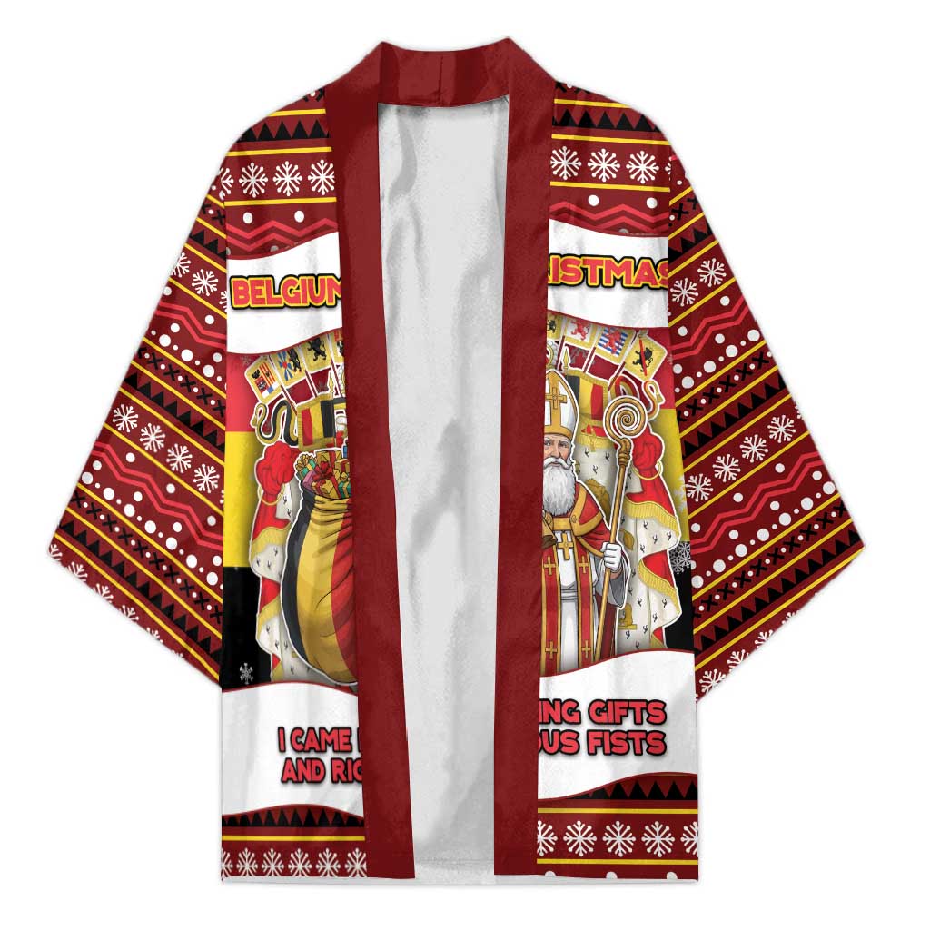Personalized Belgium Kimono Saint Nicholas With Patterns Xmas - Wonder Print Shop