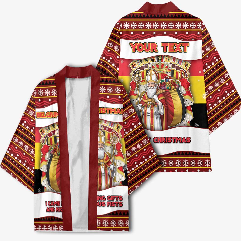 Personalized Belgium Kimono Saint Nicholas With Patterns Xmas - Wonder Print Shop