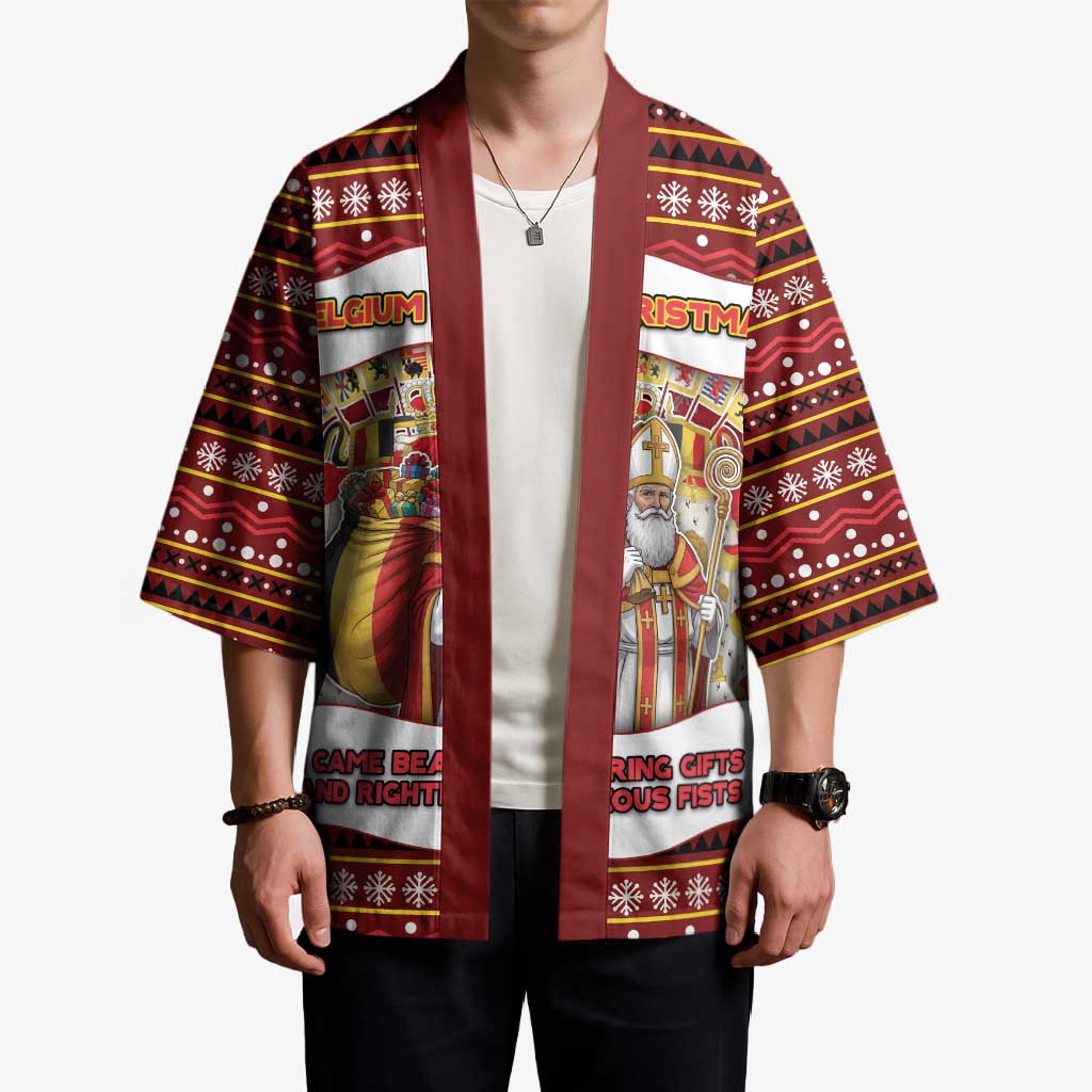 Personalized Belgium Kimono Saint Nicholas With Patterns Xmas - Wonder Print Shop
