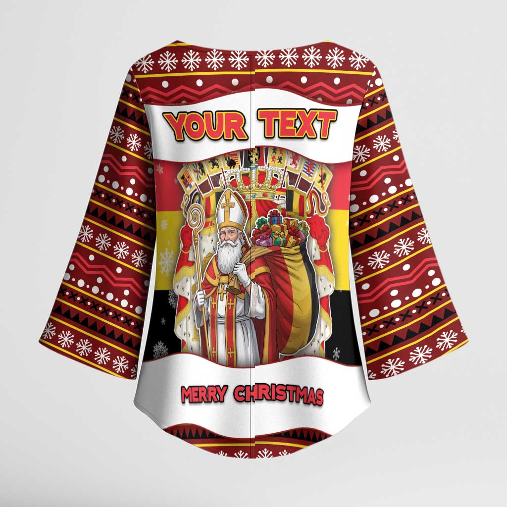 Personalized Belgium Kimono Sleeve Blouse Saint Nicholas With Patterns Xmas - Wonder Print Shop