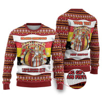Personalized Belgium Ugly Christmas Sweater Saint Nicholas With Patterns Xmas - Wonder Print Shop