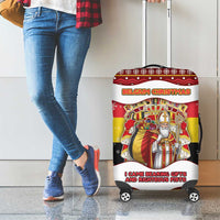 Belgium Luggage Cover Saint Nicholas With Patterns Xmas - Wonder Print Shop