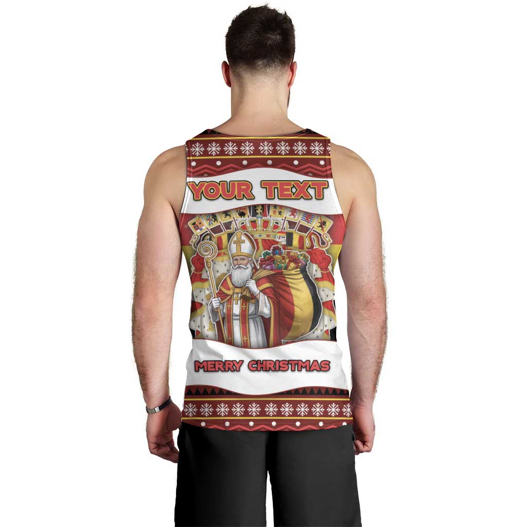Personalized Belgium Men Tank Top Saint Nicholas With Patterns Xmas - Wonder Print Shop
