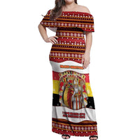 Personalized Belgium Off Shoulder Maxi Dress Saint Nicholas With Patterns Xmas - Wonder Print Shop