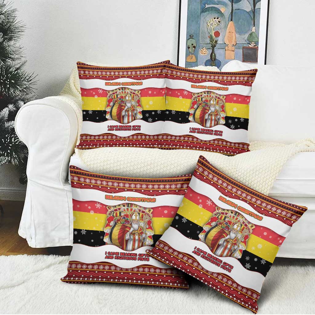 Belgium Pillow Cover Saint Nicholas With Patterns Xmas - Wonder Print Shop