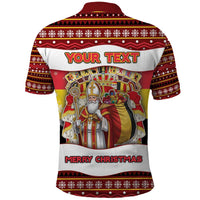 Personalized Belgium Polo Shirt Saint Nicholas With Patterns Xmas - Wonder Print Shop