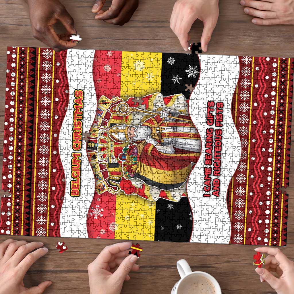 Belgium Puzzle Saint Nicholas With Patterns Xmas - Wonder Print Shop