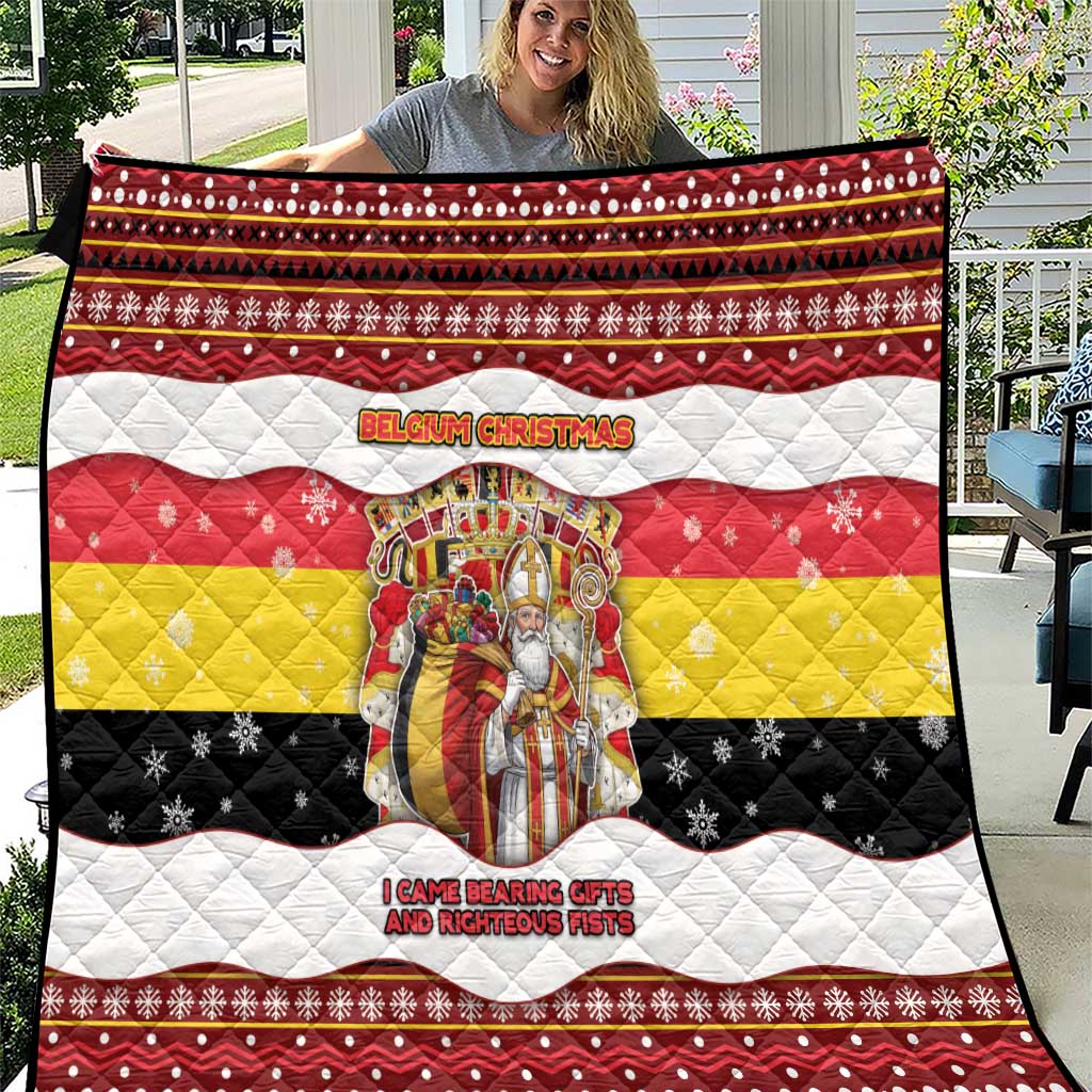 Belgium Quilt Saint Nicholas With Patterns Xmas - Wonder Print Shop