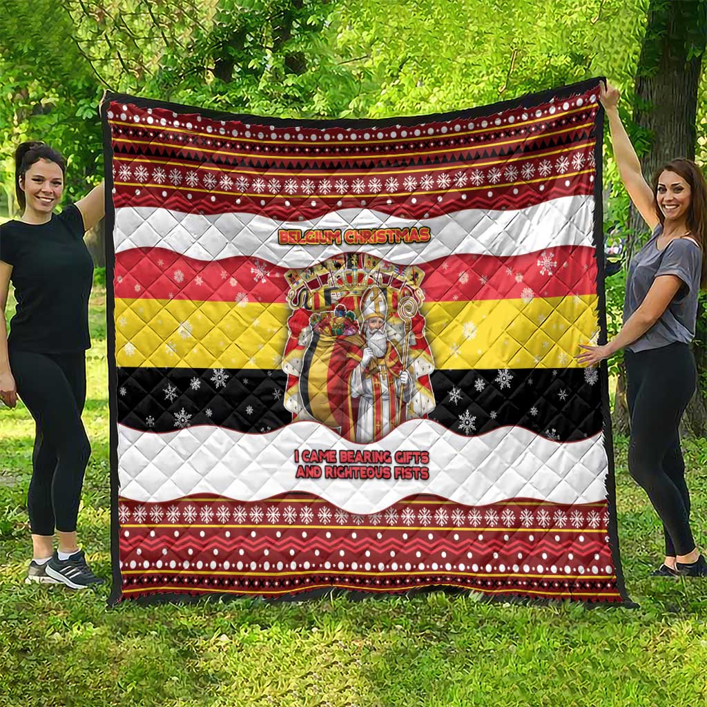 Belgium Quilt Saint Nicholas With Patterns Xmas - Wonder Print Shop