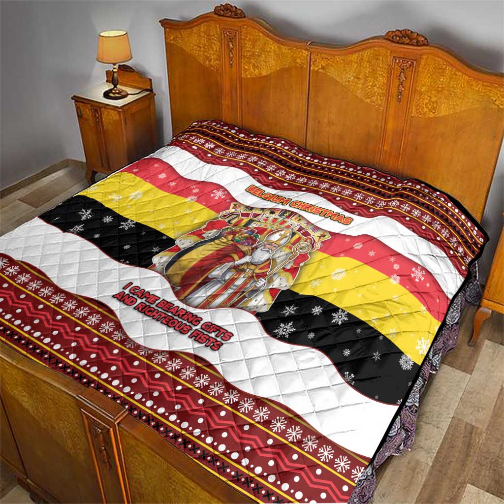 Belgium Quilt Saint Nicholas With Patterns Xmas - Wonder Print Shop