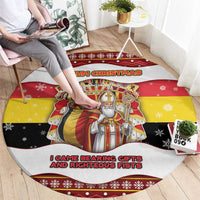Belgium Round Carpet Saint Nicholas With Patterns Xmas - Wonder Print Shop