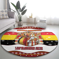 Belgium Round Carpet Saint Nicholas With Patterns Xmas - Wonder Print Shop