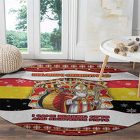 Belgium Round Carpet Saint Nicholas With Patterns Xmas - Wonder Print Shop
