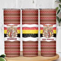 Personalized Belgium Skinny Tumbler Saint Nicholas With Patterns Xmas - Wonder Print Shop