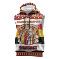 Personalized Belgium Sleeveless Hoodie Saint Nicholas With Patterns Xmas - Wonder Print Shop