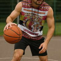 Personalized Belgium Sleeveless Hoodie Saint Nicholas With Patterns Xmas - Wonder Print Shop