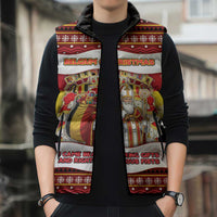 Personalized Belgium Sleeveless Puffer Jacket Saint Nicholas With Patterns Xmas - Wonder Print Shop