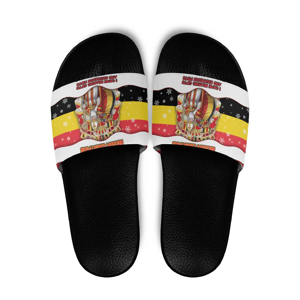Belgium Slide Sandals Saint Nicholas With Patterns Xmas - Wonder Print Shop
