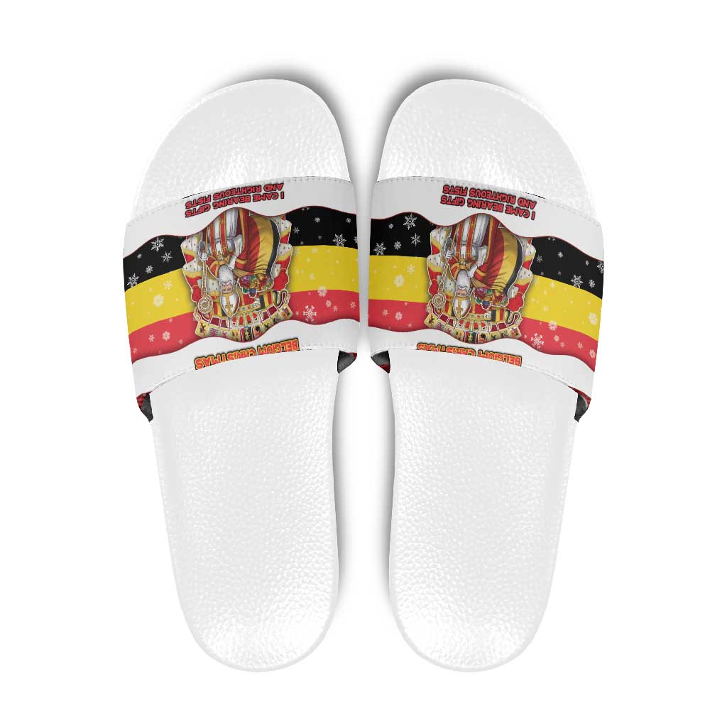 Belgium Slide Sandals Saint Nicholas With Patterns Xmas - Wonder Print Shop