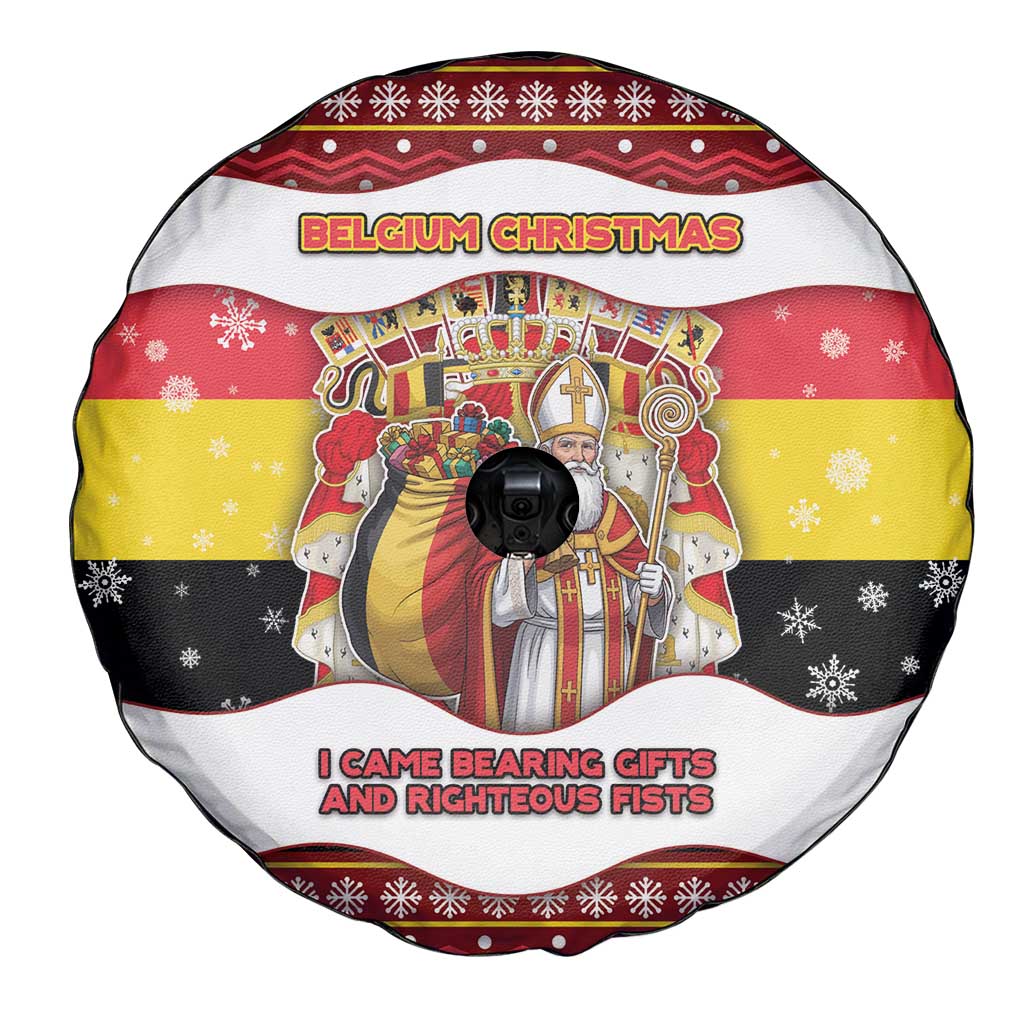 Belgium Spare Tire Cover Saint Nicholas With Patterns Xmas - Wonder Print Shop