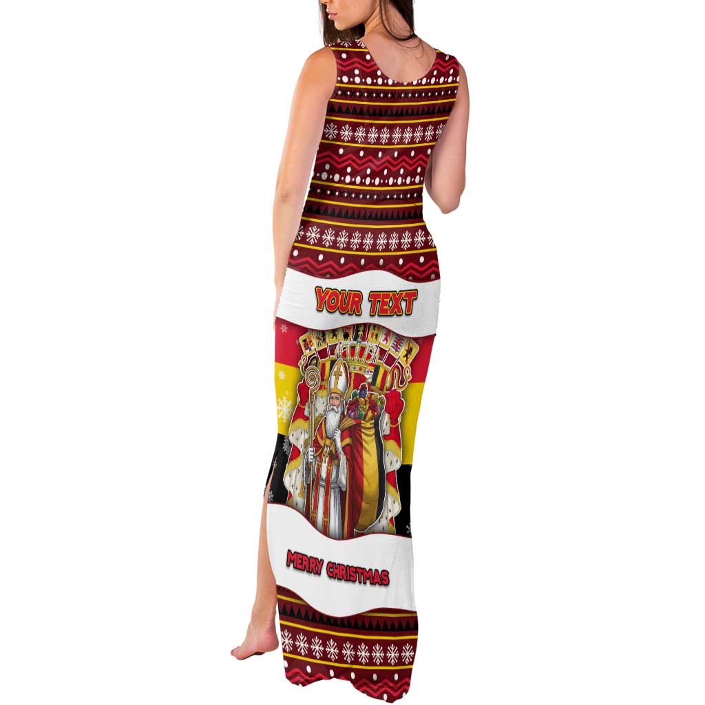 Personalized Belgium Tank Maxi Dress Saint Nicholas With Patterns Xmas - Wonder Print Shop