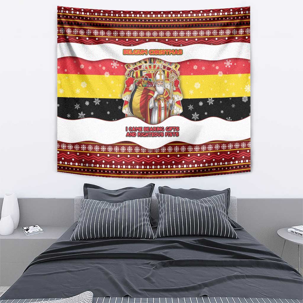Belgium Tapestry Saint Nicholas With Patterns Xmas - Wonder Print Shop