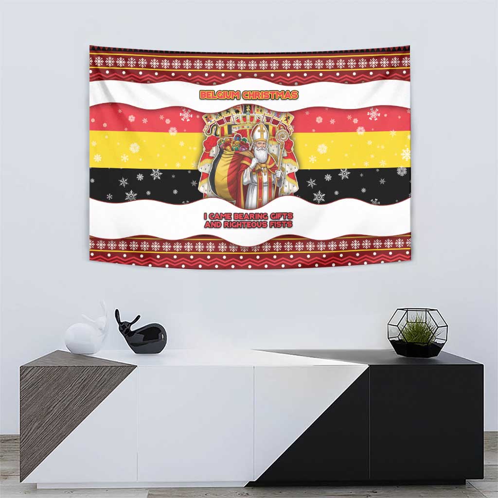 Belgium Tapestry Saint Nicholas With Patterns Xmas - Wonder Print Shop