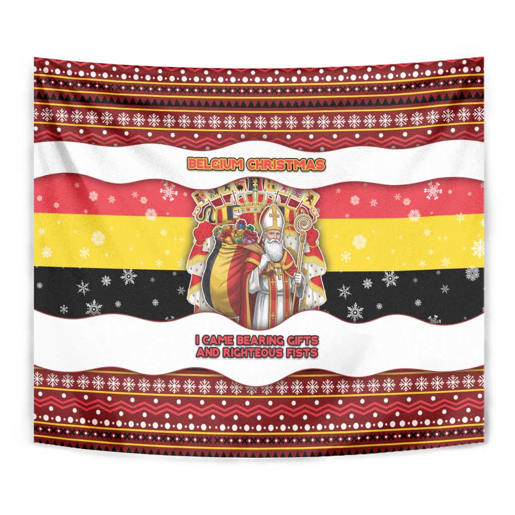 Belgium Tapestry Saint Nicholas With Patterns Xmas - Wonder Print Shop