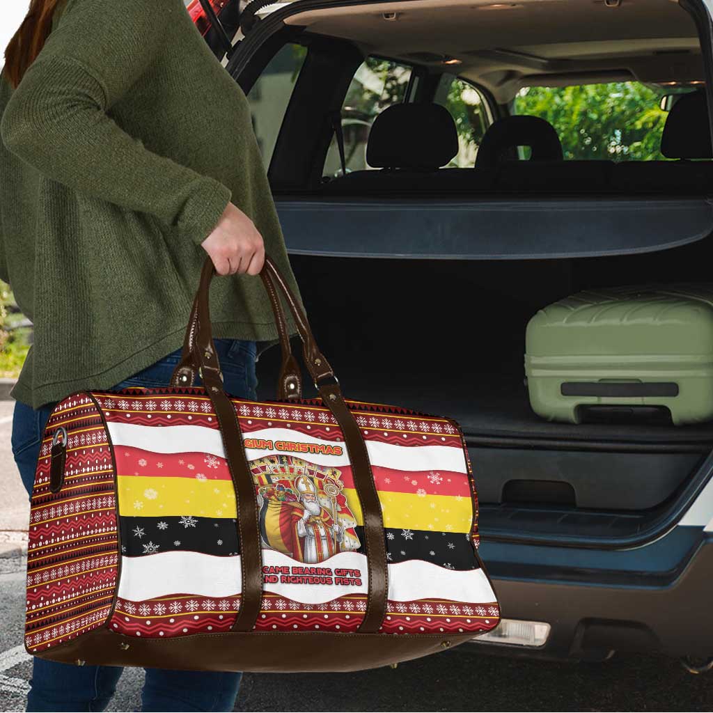 Belgium Travel Bag Saint Nicholas With Patterns Xmas - Wonder Print Shop