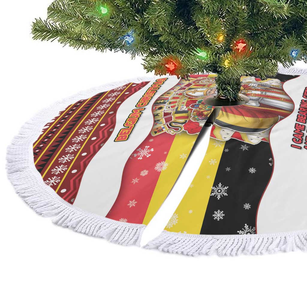 Belgium Tree Skirt Saint Nicholas With Patterns Xmas - Wonder Print Shop