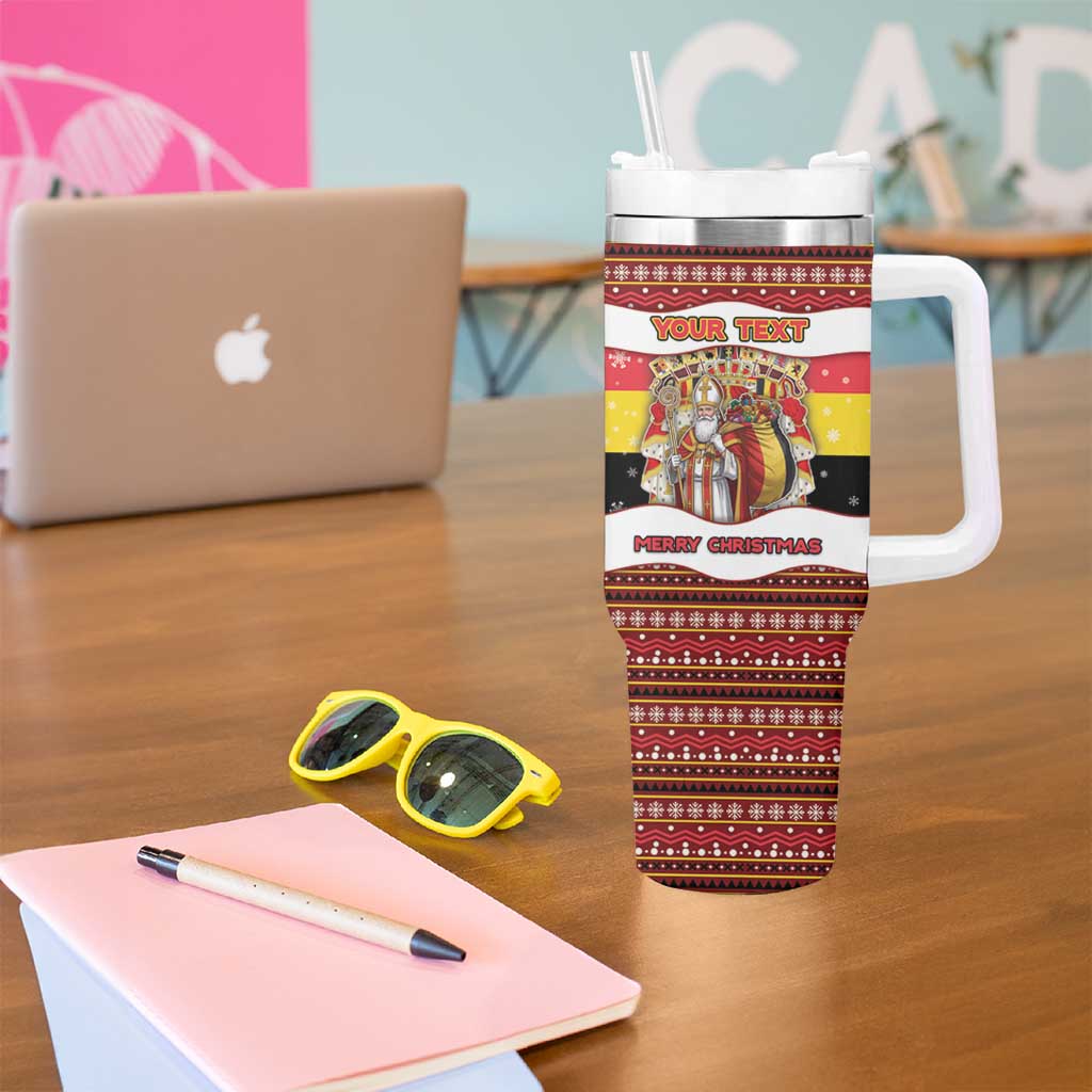 Personalized Belgium Tumbler With Handle Saint Nicholas With Patterns Xmas - Wonder Print Shop