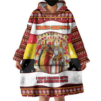 Personalized Belgium Wearable Blanket Hoodie Saint Nicholas With Patterns Xmas - Wonder Print Shop