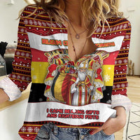 Personalized Belgium Women Casual Shirt Saint Nicholas With Patterns Xmas - Wonder Print Shop