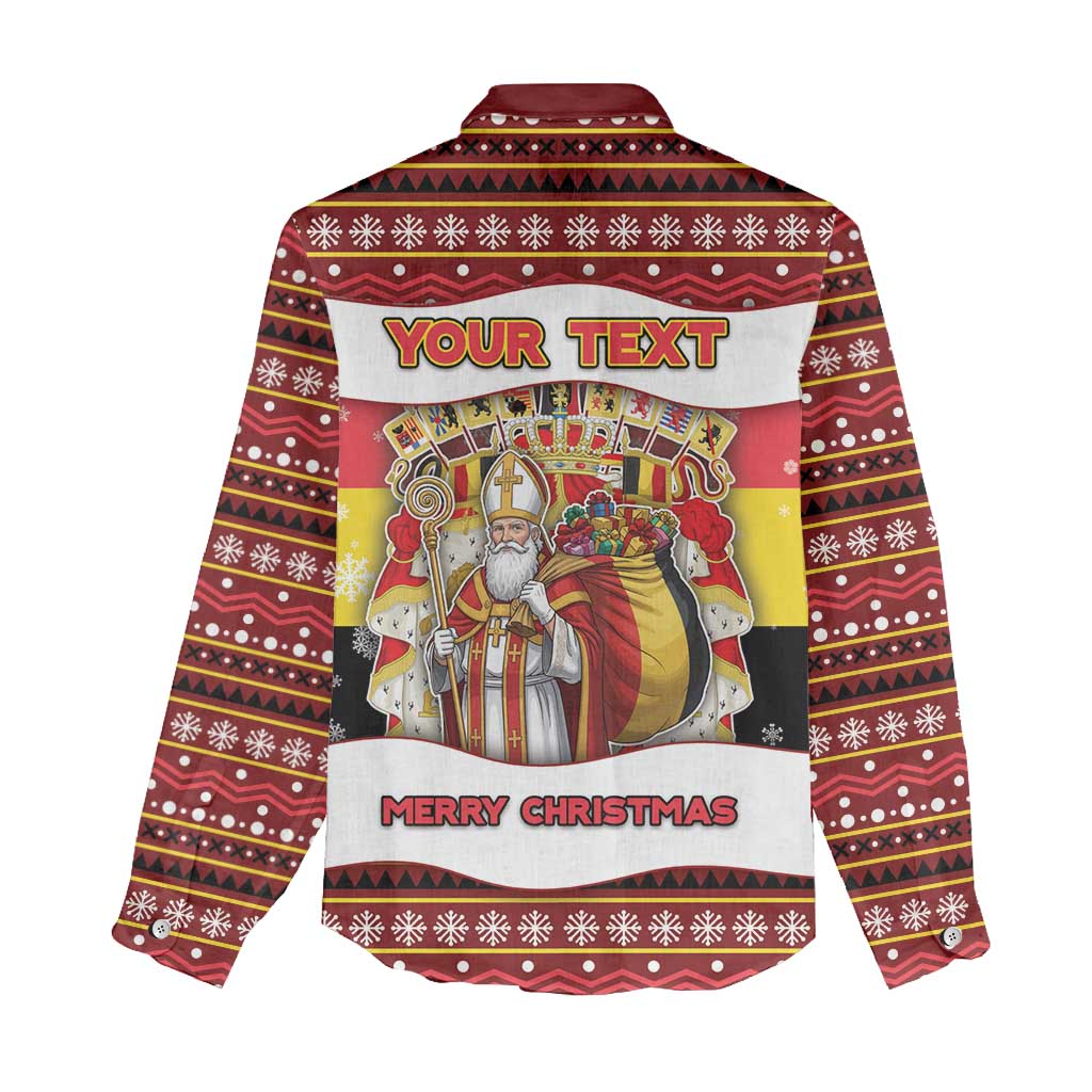 Personalized Belgium Women Casual Shirt Saint Nicholas With Patterns Xmas - Wonder Print Shop