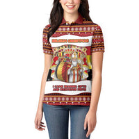 Personalized Belgium Women Polo Shirt Saint Nicholas With Patterns Xmas - Wonder Print Shop