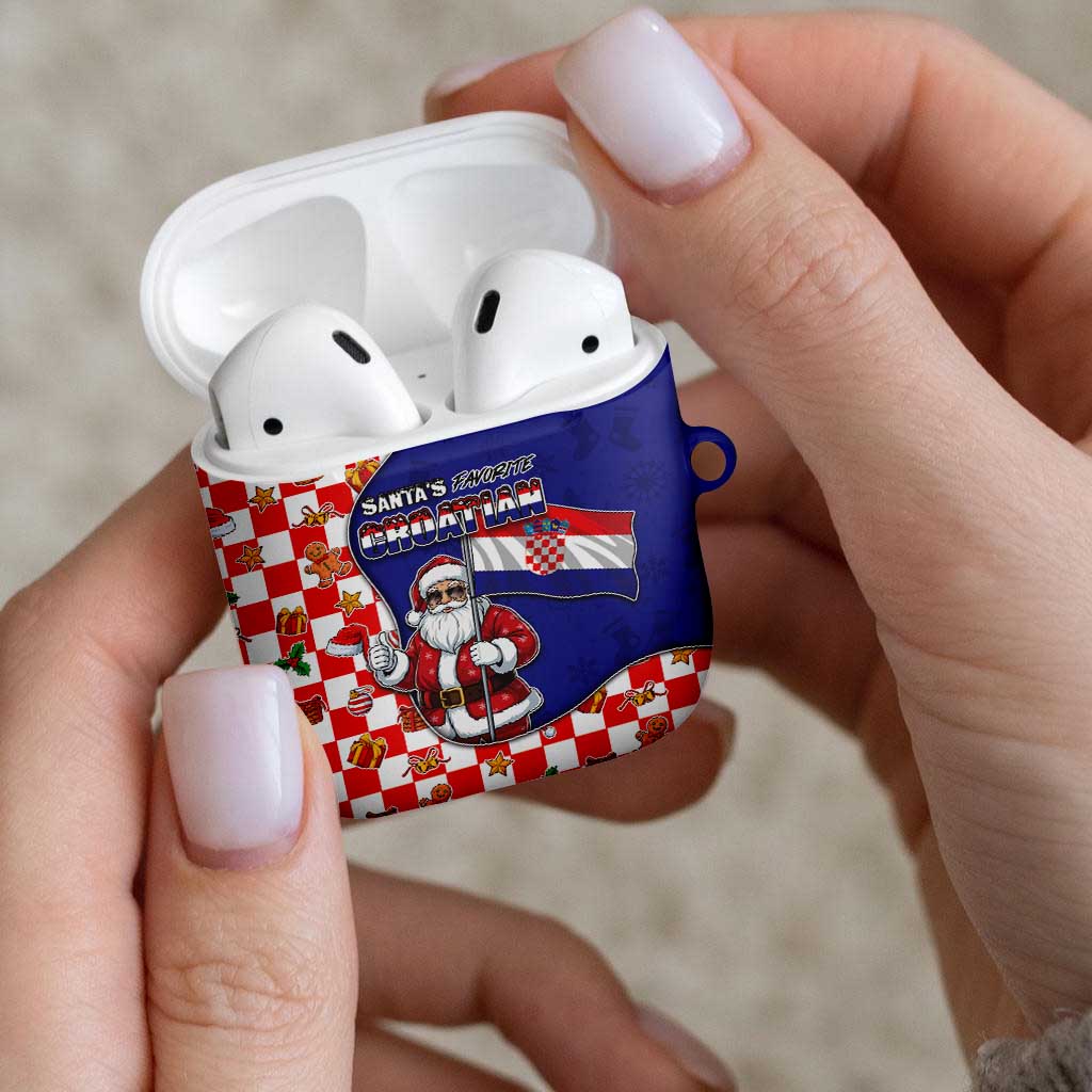 Croatia Christmas AirPods Case Santas Favorite Croatian - Wonder Print Shop