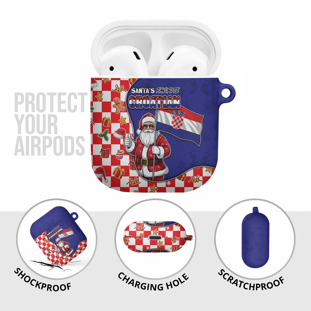 Croatia Christmas AirPods Case Santas Favorite Croatian - Wonder Print Shop