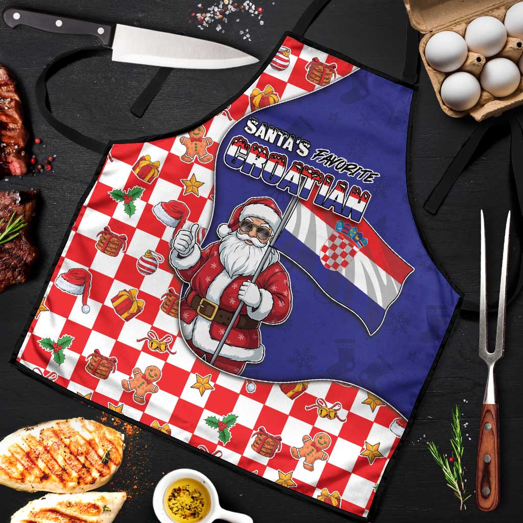 Croatia Christmas Apron Santas Favorite Croatian - Wonder Print Shop