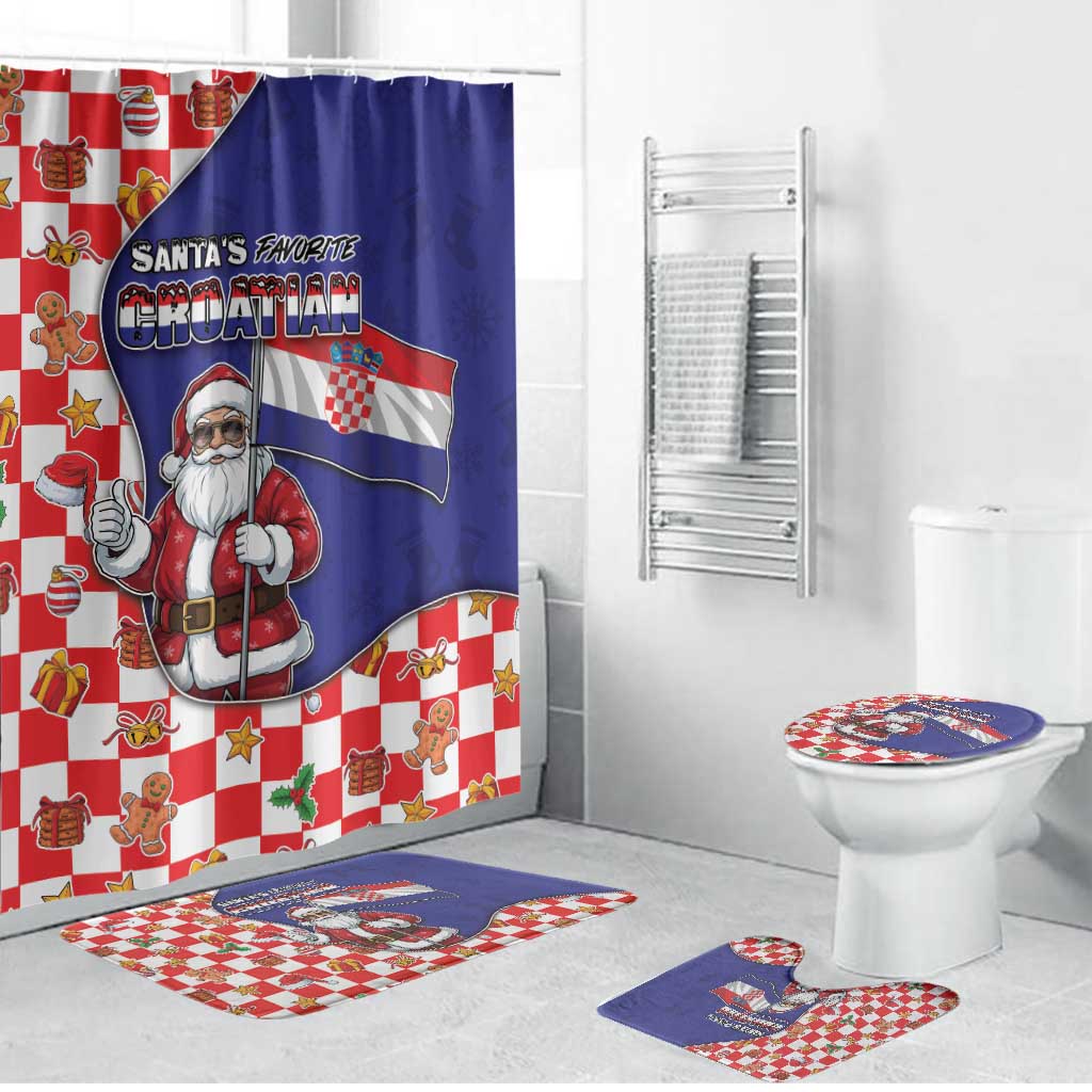 Croatia Christmas Bathroom Set Santas Favorite Croatian - Wonder Print Shop