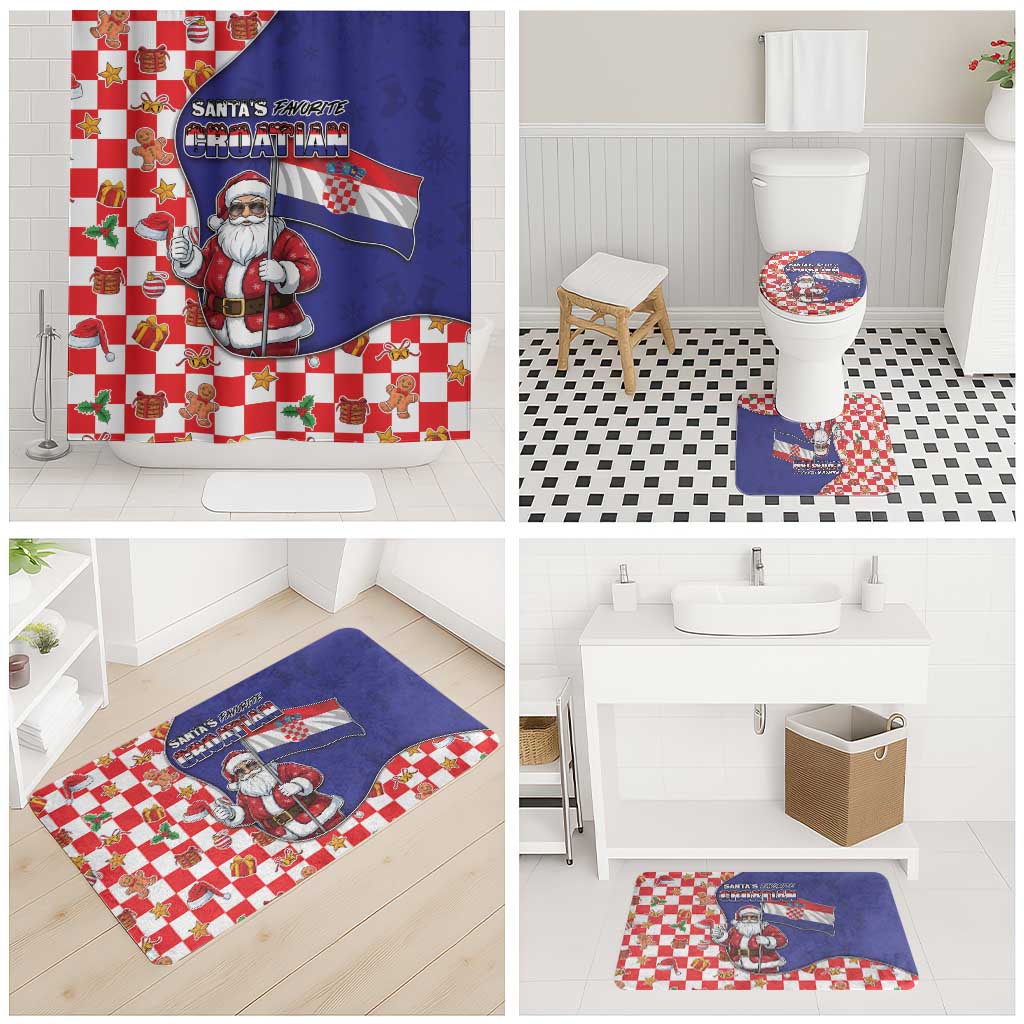 Croatia Christmas Bathroom Set Santas Favorite Croatian - Wonder Print Shop
