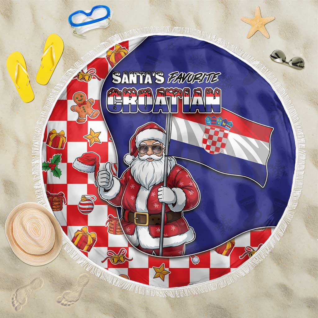 Croatia Christmas Beach Blanket Santas Favorite Croatian - Wonder Print Shop