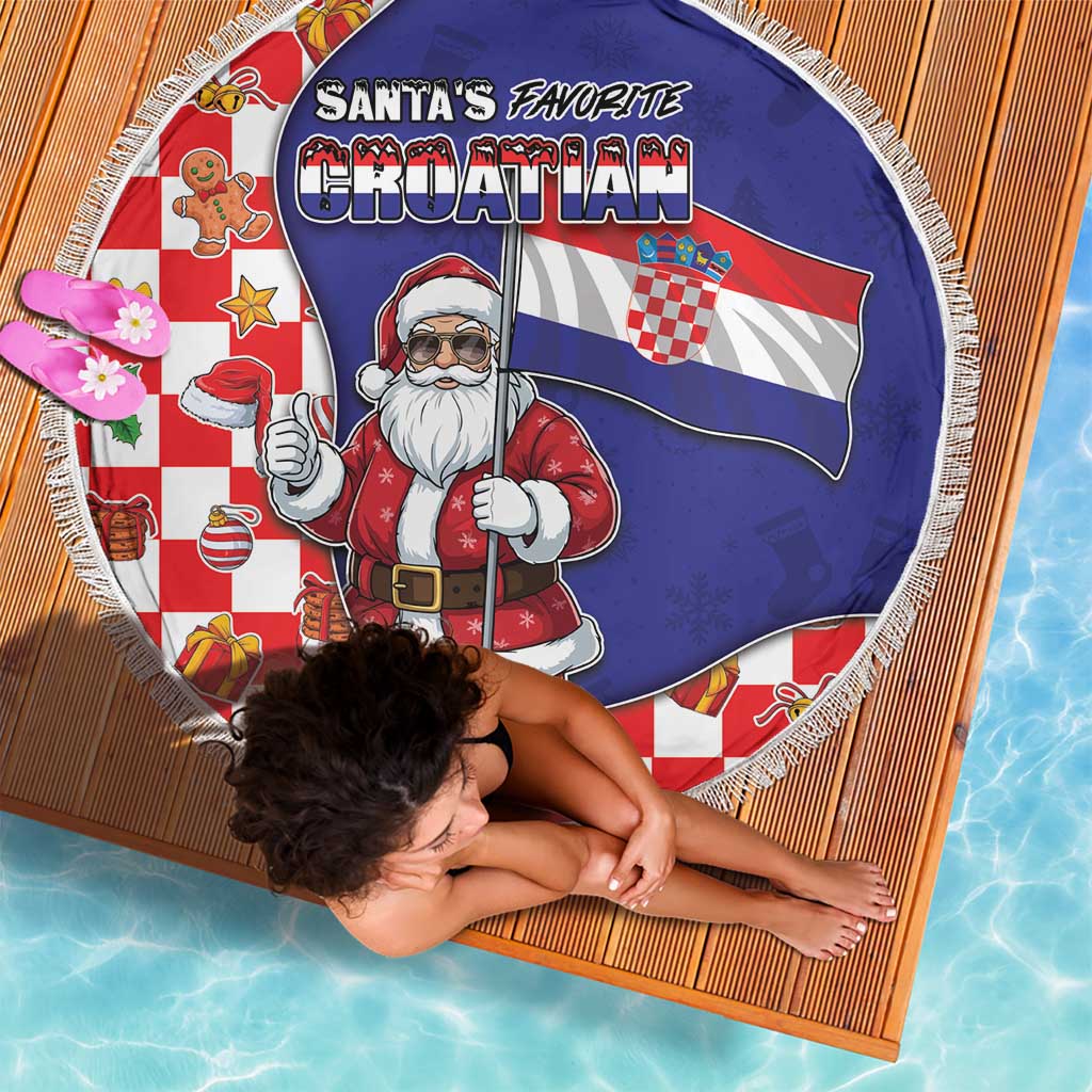 Croatia Christmas Beach Blanket Santas Favorite Croatian - Wonder Print Shop