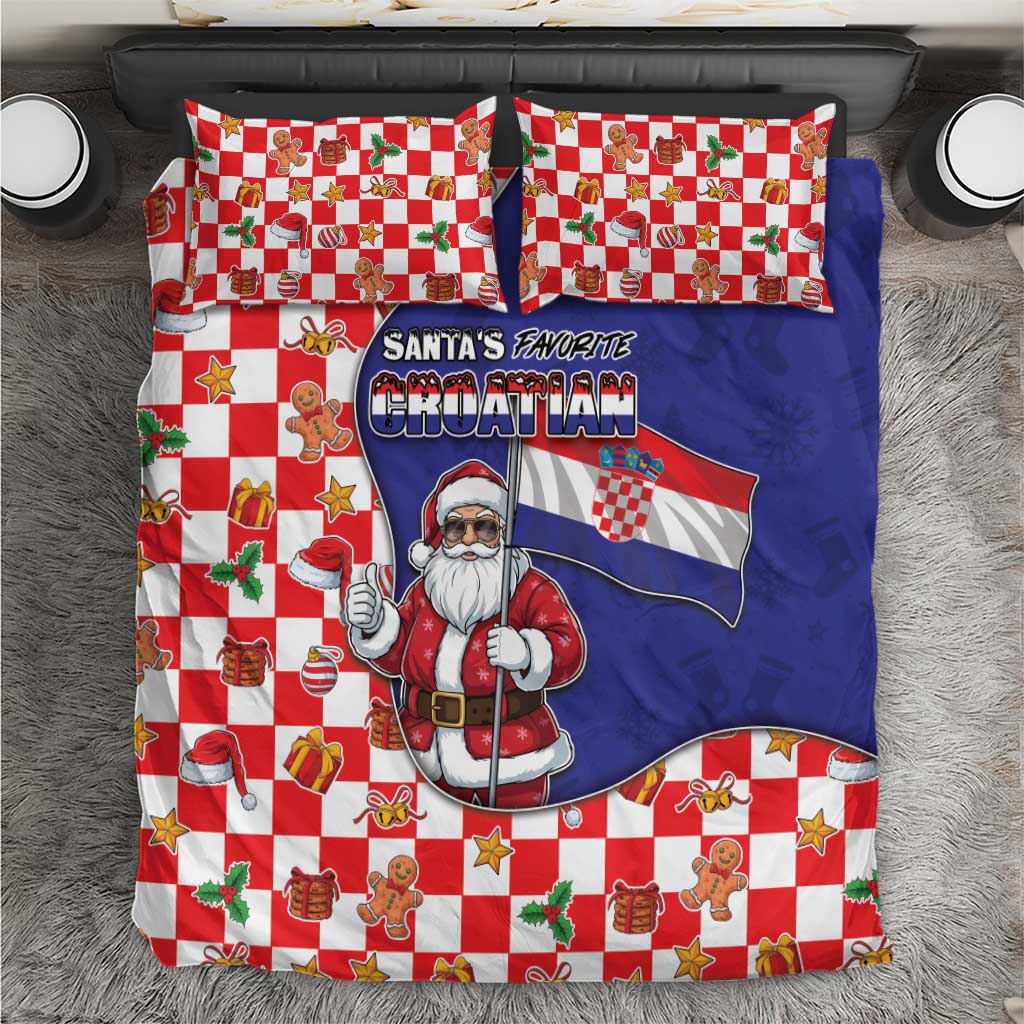 Croatia Christmas Bedding Set Santas Favorite Croatian - Wonder Print Shop