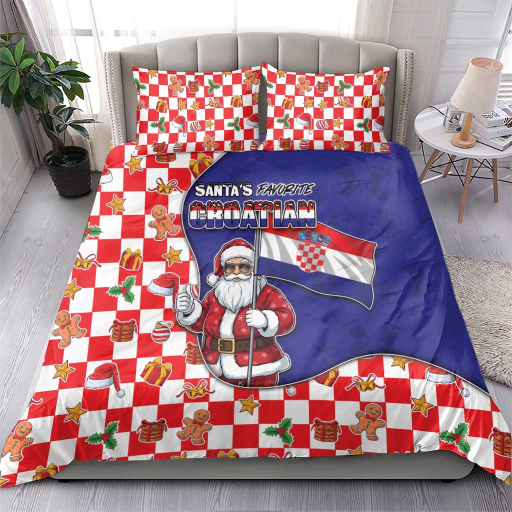 Croatia Christmas Bedding Set Santas Favorite Croatian - Wonder Print Shop