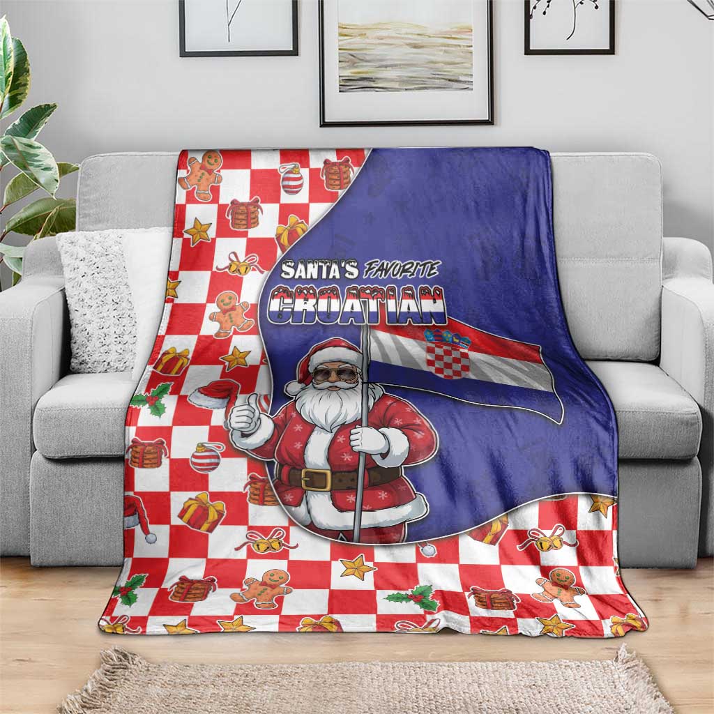 Croatia Christmas Blanket Santas Favorite Croatian - Wonder Print Shop