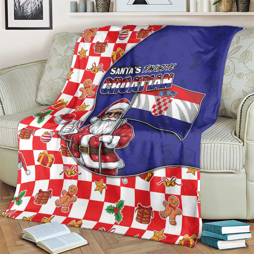 Croatia Christmas Blanket Santas Favorite Croatian - Wonder Print Shop