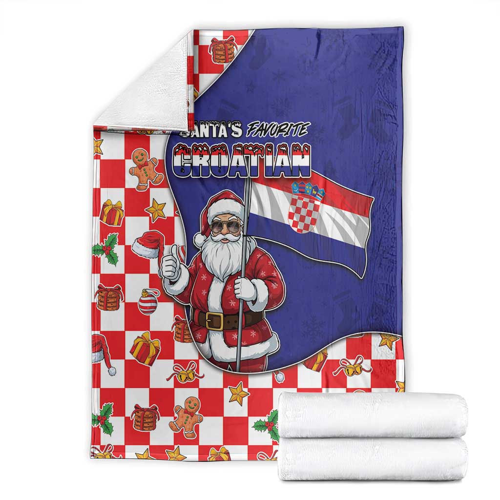Croatia Christmas Blanket Santas Favorite Croatian - Wonder Print Shop
