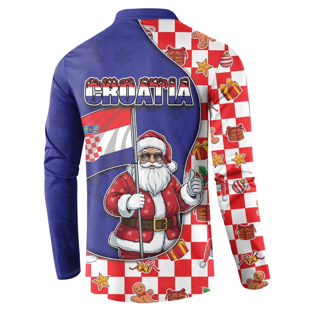 Croatia Christmas Button Sweatshirt Santas Favorite Croatian - Wonder Print Shop